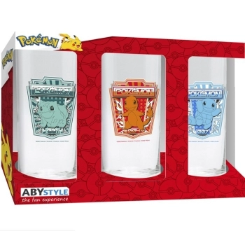 pokemon - 3 glass set