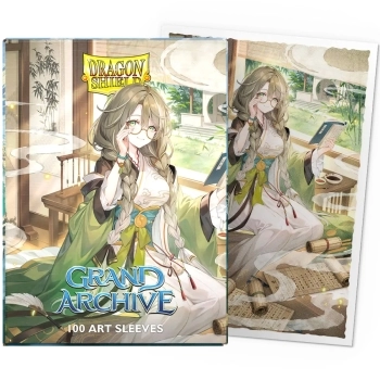 dragon shield standard sleeves - grand archive - kongming, wayward maven - matte art sleeves (100 bustine protettive)