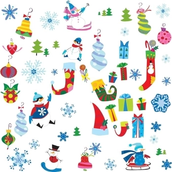 let it snow - adesivo removibile da parete