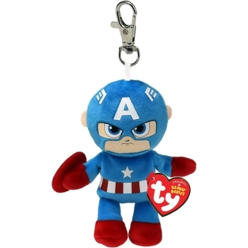 beanie boos clips - captain america - portachiavi