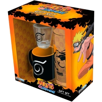 naruto shippuden - gift set - espresso mug + large glass