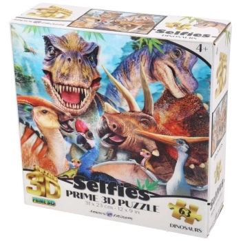 dinosaurs selfie - puzzle 3d 63 pezzi