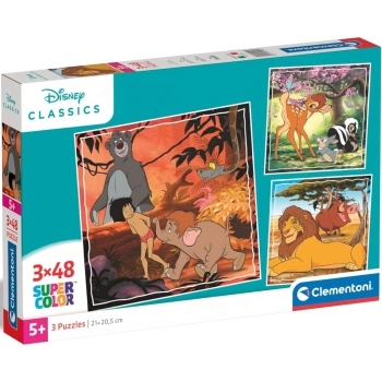 disney classi - puzzle 3x48 pezzi