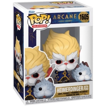 arcane: league of legens - heimerdinger with poro 9cm - funko pop! 1605