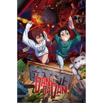 dan da dan - poster maxi 91,5x61cm - key art momo & okarun