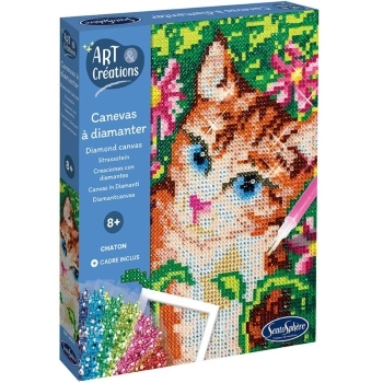 art & creations - diamond canvas - gatto