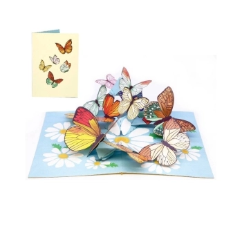 biglietto di auguri - farfalle - kirigami
