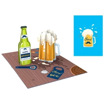 biglietto di auguri - cheers - kirigami