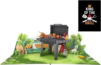 biglietto di auguri - king of the grill - kirigami