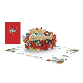 biglietto di auguri - regalo di buon natale - kirigami