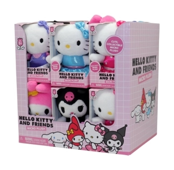 hello kitty and friends - micro plush - peluche 8cm - modello assortito