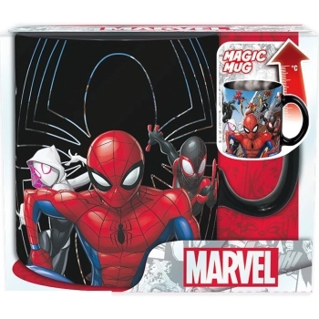 marvel: spiderman - tazza heat change 460ml - spiderman multiverse