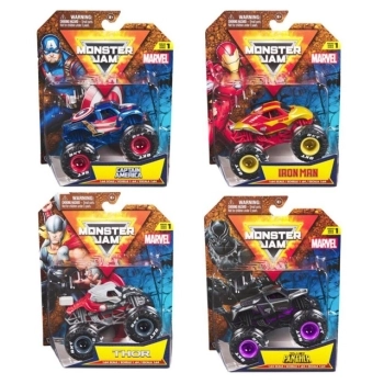 monster jam marvel - monster truck in metallo - modello assortito