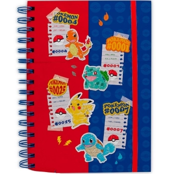pokemon - notebook a5 - blu & red partners