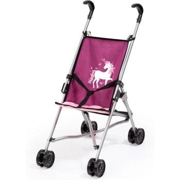 dolls buggy - passeggino per bambole viola con unicorno