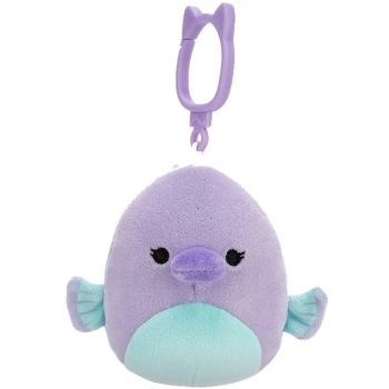 squishmallows clip on - saleema il pesce lavanda - peluche 10cm