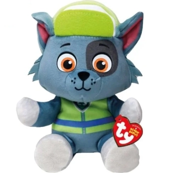 paw patrol floppy rocky - peluche 20cm