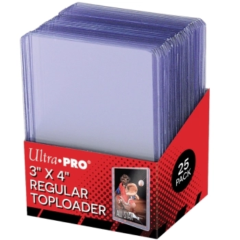 clear regular toploaders for standard size cards - 25 pezzi