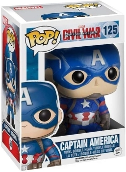 civil war - captain america 9cm - funko pop 125