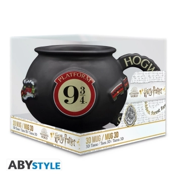 harry potter - tazza 3d 500ml - binario 9 3/4