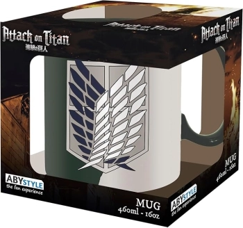 attack on titan - tazza 460ml - emblema s4