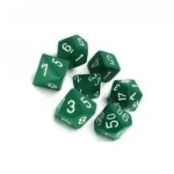 opaque nero/verde - set di 7 dadi poliedrici