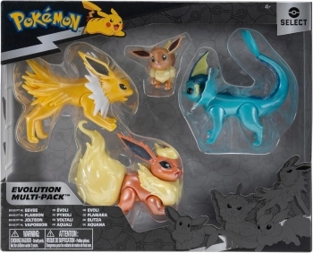 pokemon select - evolution multi-pack - eevee, jolteon, vaporeon, flareon