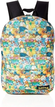 pokemon - zaino all-over print multicolore