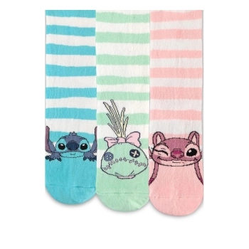 lilo & stitch - calzini (3 pack) 35/38 - stitch, angel e scrump