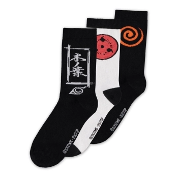 naruto shippuden - calzini (3 pack) 39/42 - sasuke symbol