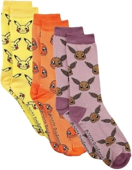 pokemon - calzini (3 pack) 39/42 - pikachu, eevee e charmander