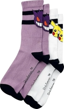 pokemon - calzini (2 pack) 35/38 - pikachu e gengar