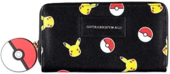 pokemon - portafoglio con zip - pikachu