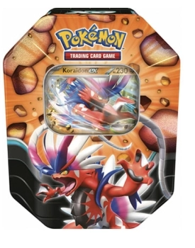 pokemon leggende sovrane - koraiodon-ex - tin da collezione (ita)