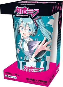 hatsune miku - bicchiere di vetro xxl 400ml - citta musicale