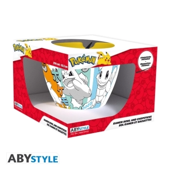 pokemon - ciotola per ramen 370ml + bacchette - manga starters