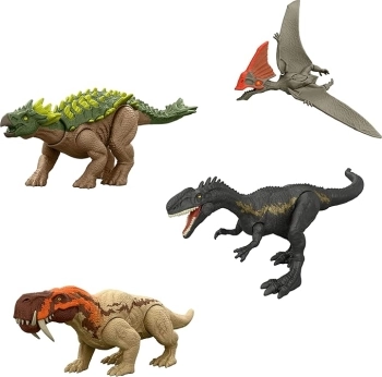 jurassic world rebirth attacco fatale - dinosauri assortiti