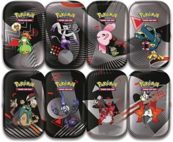 pokemon gcc - scarlatto e violetto luce nera e fuoco bianco - 1 mini tin da collezione assortita (ita)