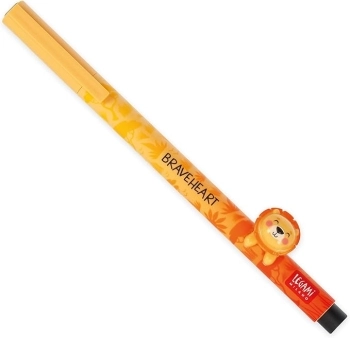 gel pen with animal decoration - lovely friends - lion