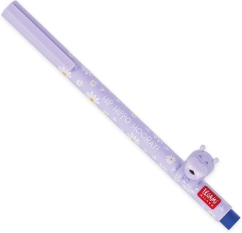 gel pen with animal decoration - lovely friends - hippo
