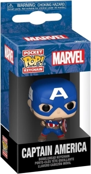 marvel - captain america 4cm - funko pocket pop! portachiavi