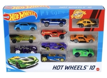 hot wheels confezione 10 veicoli - modello assortito