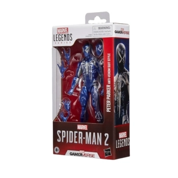 marvel legends series - spider-man 2 - peter parker in tuta anti-venom - action figure 15cm