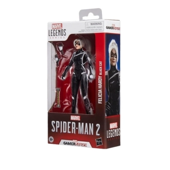 marvel legends series - gamerverse - spider-man 2 - felicia hardy - black cat - action figure 15cm