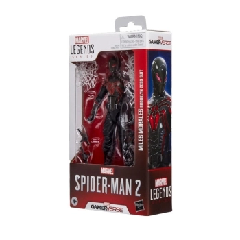 marvel legends series - spider-man 2 - miles morales in tuta brooklyn 2099 - action figure 15cm