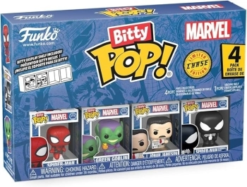 marvel - spider-man 4 pack 3cm  - funko pop bitty