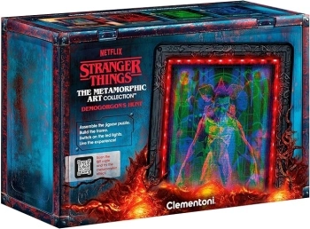 metamorphic art collection - stranger things - demogorgon's hunt - puzzle con cornice led