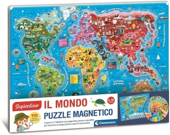 il mondo - puzzle magnetico