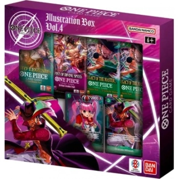 one piece card game - illustration box vol.4 - ib-04 - collezione 4 buste singole + 2 carte promo (eng)