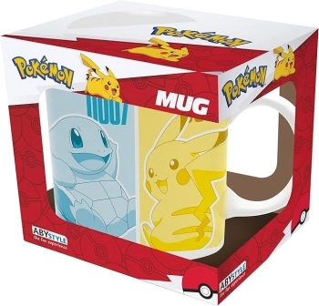 pokemon - tazza 320ml - pikachu & kanto starters